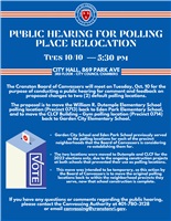 Notice of Public Hearing for Polling Place Relocations